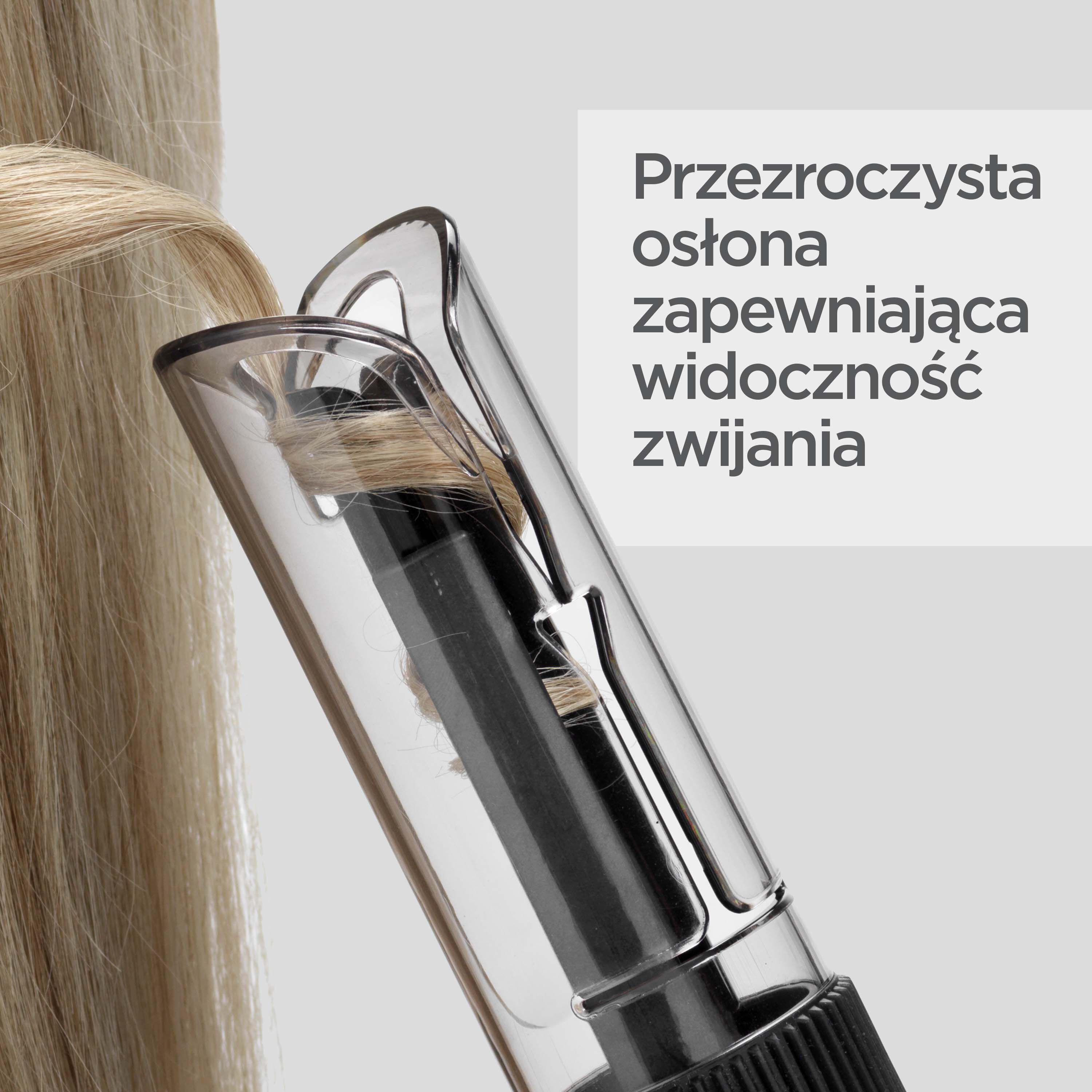 Przezroczysta osłona zapewniająca widoczność zwijania